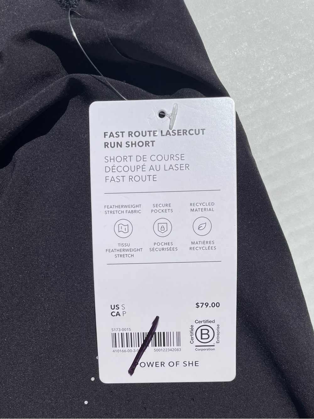 Athleta Black Athletic Skort with Inner Shorts - Picture 2 of 6